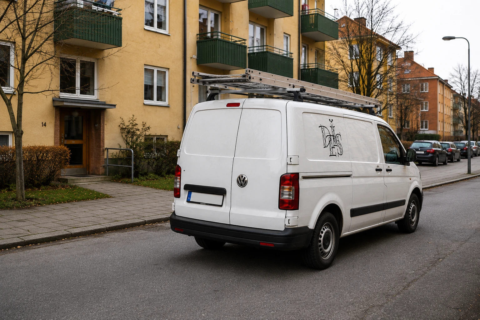 Din elektrikers företagsbild ute hos kund i Fruängen